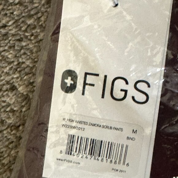 FIGGS, Zamora High Waisted Scrubs, Maroon Color, New, Size M - Picture 2 of 4